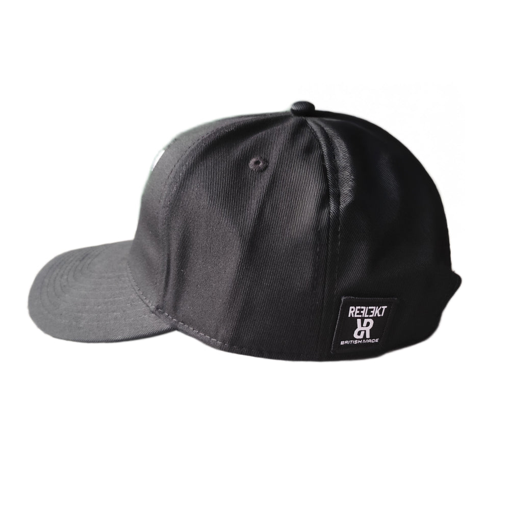 Black REFLEKT Pioneer cap with insignia patch on side.