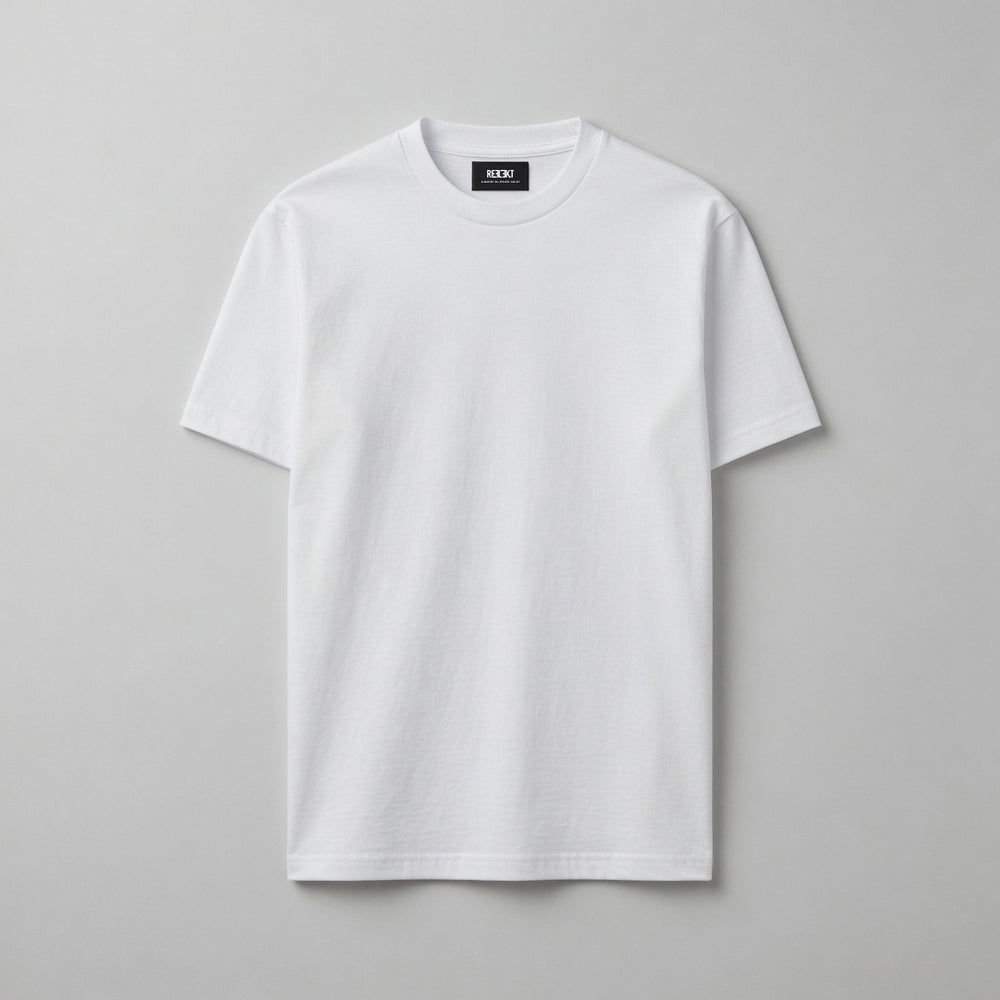 White t-shirt on a gray background