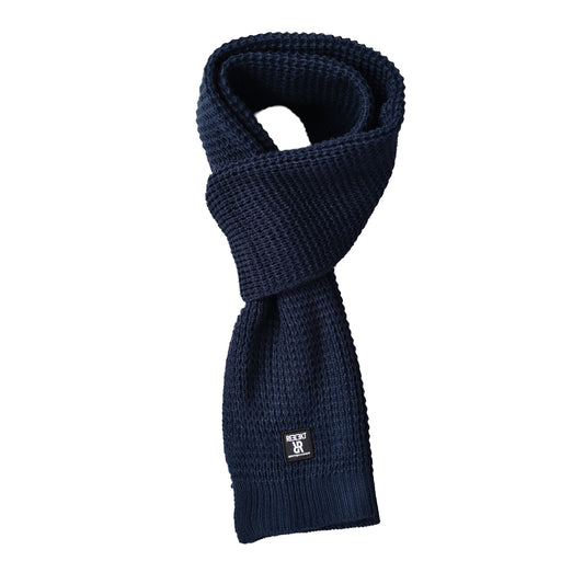 Waffle Scarf - Navy