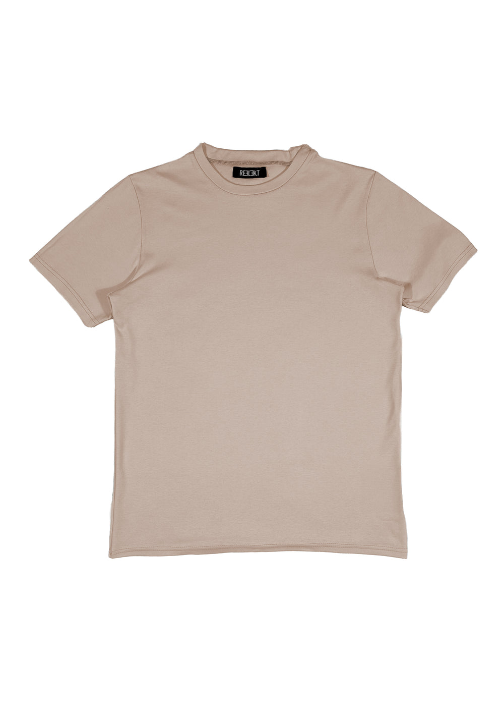 Stone‑coloured REFLEKT blank T‑shirt with classic crew neckline.
