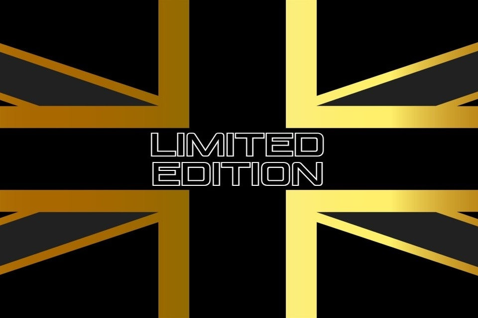 Union Jack flag with 'Limited Edition' text in the center